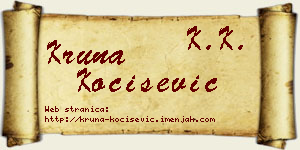 Kruna Kočišević vizit kartica